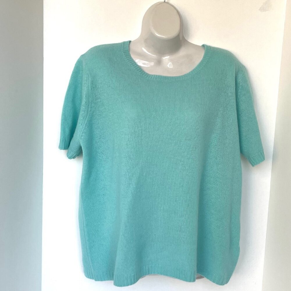 Simons Wool Cashmere Lightweight Knit Sweater Blue XL